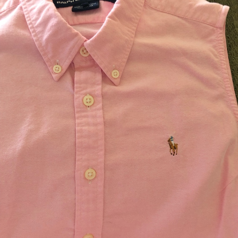 COPY - Ralph Lauren Sport  Button Down Sleeveless Blouse
